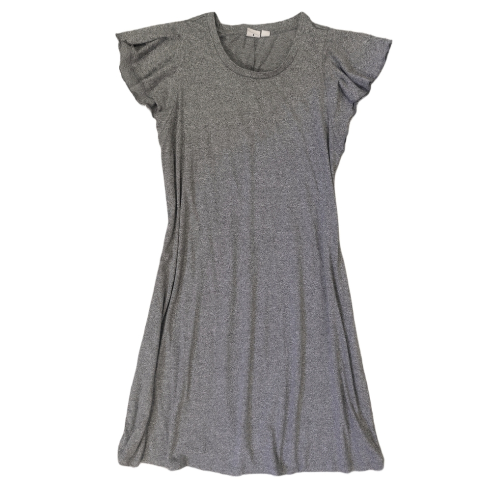 Gap Grey Heather Flutter-Sleeve T-Shirt Dress - Size Small